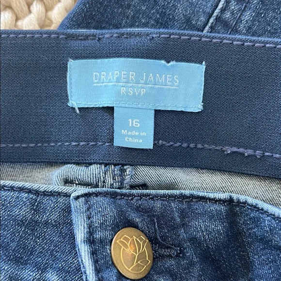 Draper James Indigo Wide Leg Crop Denim Jeans - Picture 2 of 5